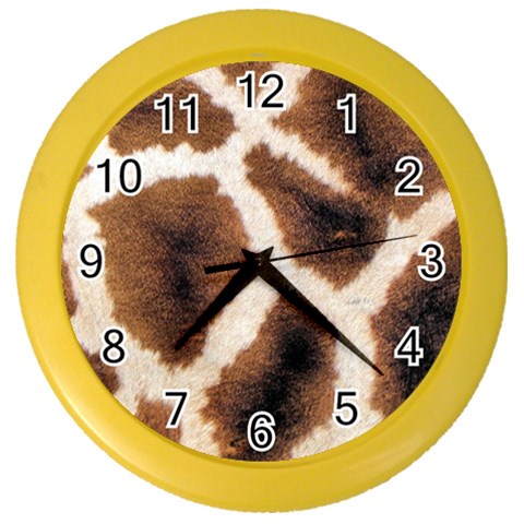 Giraffe Skin Texture Color Wall Clock from ArtsNow.com Front