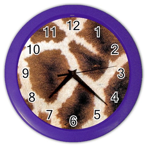 Giraffe Skin Texture Color Wall Clock from ArtsNow.com Front