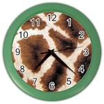 Giraffe Skin Texture Color Wall Clock