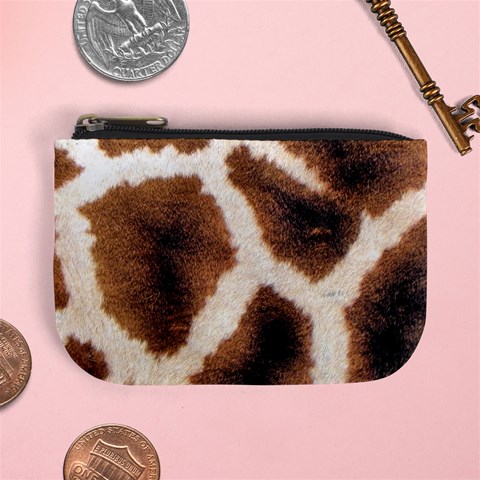 Giraffe Skin Texture Mini Coin Purse from ArtsNow.com Front