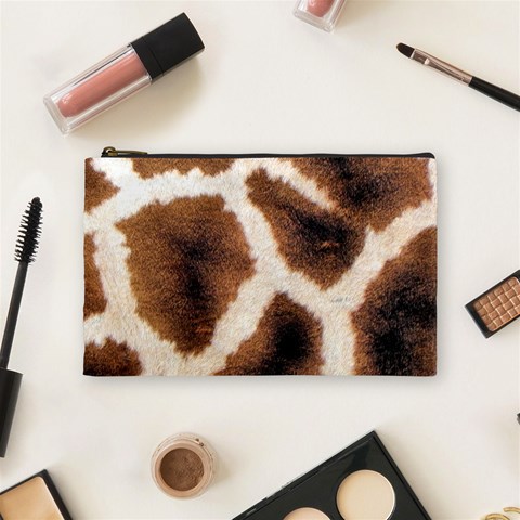 Giraffe Skin Texture Cosmetic Bag (Medium) from ArtsNow.com Front