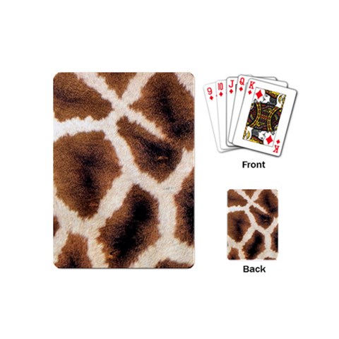 Giraffe Skin Texture Playing Cards Single Design (Mini) from ArtsNow.com Back