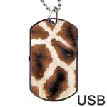 Giraffe Skin Texture Dog Tag USB Flash (One Side)