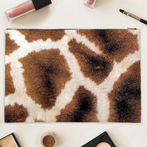 Giraffe Skin Texture Cosmetic Bag (XXL) from ArtsNow.com Back