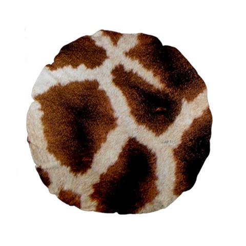 Giraffe Skin Texture Standard 15  Premium Round Cushions from ArtsNow.com Front