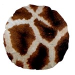 Giraffe Skin Texture Large 18  Premium Round Cushions