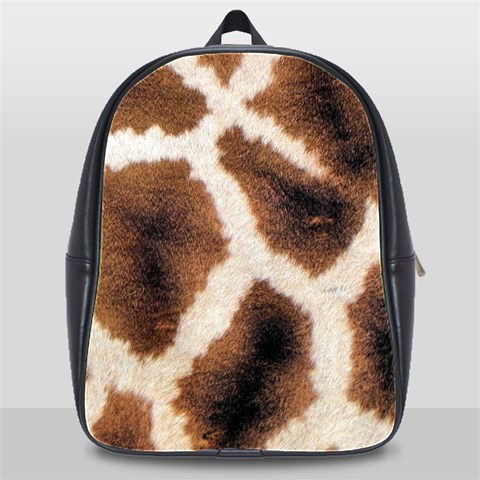 Giraffe Skin Texture School Bag (XL) from ArtsNow.com Front