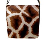 Giraffe Skin Texture Flap Closure Messenger Bag (L)