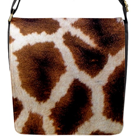 Giraffe Skin Texture Flap Closure Messenger Bag (S) from ArtsNow.com Front