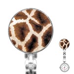 Giraffe Skin Texture Stainless Steel Nurses Watch