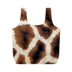 Giraffe Skin Texture Full Print Recycle Bag (M) from ArtsNow.com Front