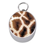 Giraffe Skin Texture Mini Silver Compasses