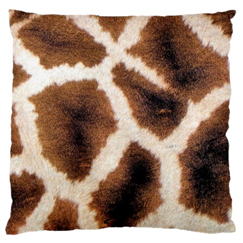 Giraffe Skin Texture Standard Premium Plush Fleece Cushion Case (One Side) from ArtsNow.com Front