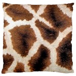 Giraffe Skin Texture Large Premium Plush Fleece Cushion Case (One Side)