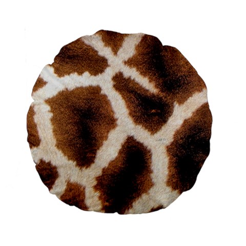 Giraffe Skin Texture Standard 15  Premium Flano Round Cushions from ArtsNow.com Front