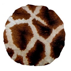 Giraffe Skin Texture Large 18  Premium Flano Round Cushions from ArtsNow.com Front