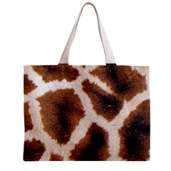 Giraffe Skin Texture Zipper Mini Tote Bag from ArtsNow.com Front