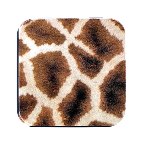 Giraffe Skin Texture Square Metal Box (Black) from ArtsNow.com Front