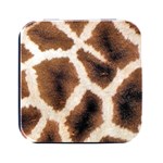 Giraffe Skin Texture Square Metal Box (Black)