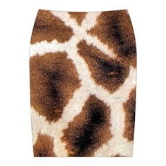 Giraffe Skin Texture Midi Wrap Pencil Skirt from ArtsNow.com Back