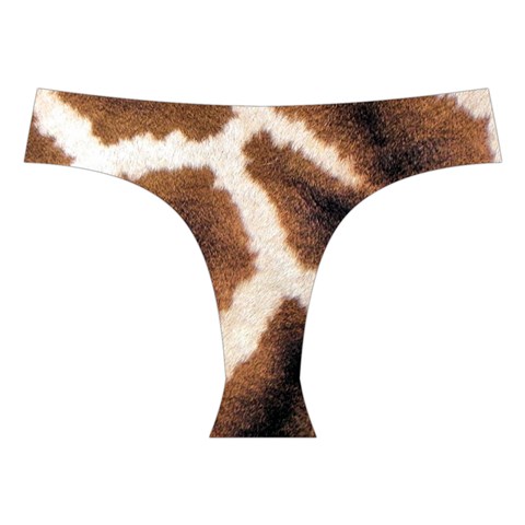 Giraffe Skin Texture Cross Back Hipster Bikini Set from ArtsNow.com Front Under