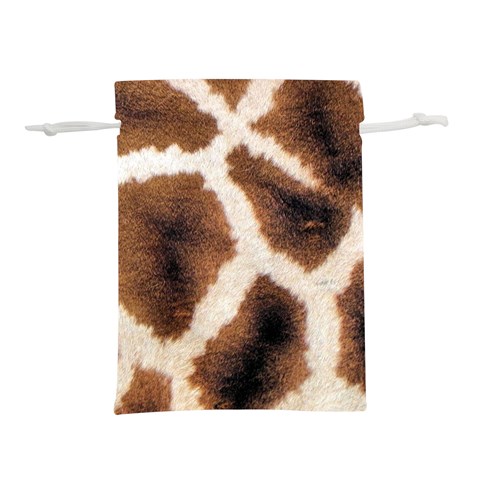 Giraffe Skin Texture Lightweight Drawstring Pouch (S) from ArtsNow.com Front