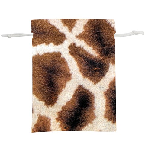 Giraffe Skin Texture Lightweight Drawstring Pouch (XL) from ArtsNow.com Front