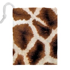 Giraffe Skin Texture Drawstring Pouch (4XL) from ArtsNow.com Back