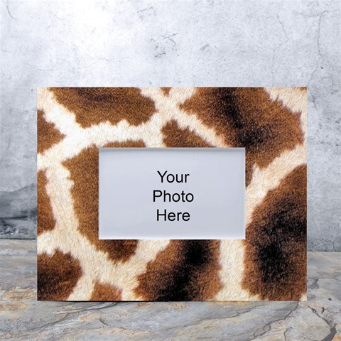 Giraffe Skin Texture White Tabletop Photo Frame 4 x6  from ArtsNow.com Front