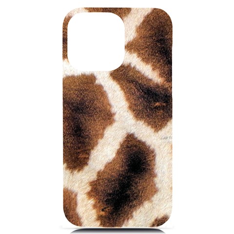 Giraffe Skin Texture iPhone 14 Pro Max Black UV Print Case from ArtsNow.com Front