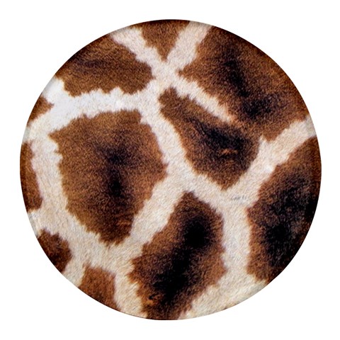 Giraffe Skin Texture Round Glass Fridge Magnet (4 pack) from ArtsNow.com Front