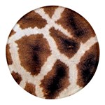 Giraffe Skin Texture Round Glass Fridge Magnet (4 pack)