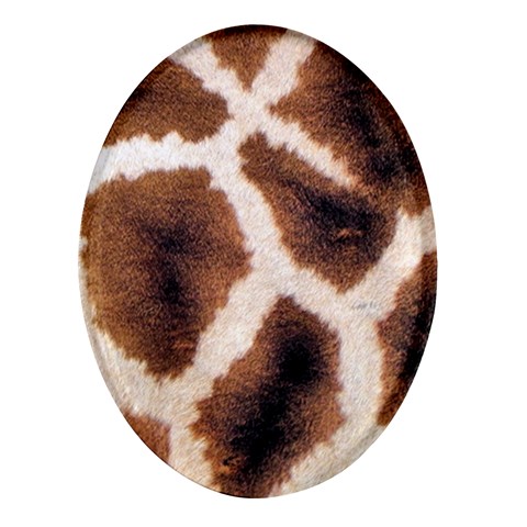 Giraffe Skin Texture Oval Glass Fridge Magnet (4 pack) from ArtsNow.com Front