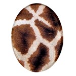 Giraffe Skin Texture Oval Glass Fridge Magnet (4 pack)