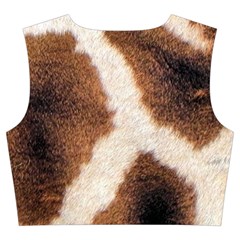 Giraffe Skin Texture Trumpet Sleeve Cropped Top from ArtsNow.com Back