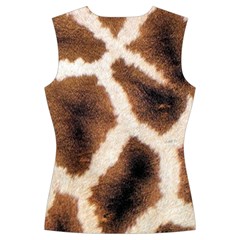 Giraffe Skin Texture Women s Cut Out Long Sleeve T Back