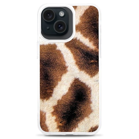 Giraffe Skin Texture iPhone 15 Plus TPU UV Print Case from ArtsNow.com Front