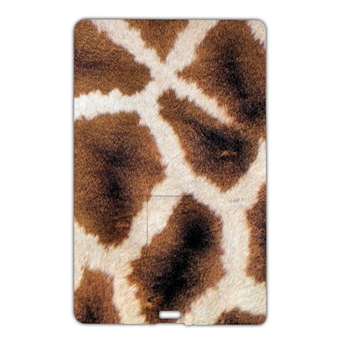 Giraffe Skin Texture Name Card Style USB Flash Drive from ArtsNow.com Front