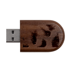 Giraffe Skin Texture Wood Oval USB Flash Drive from ArtsNow.com USB