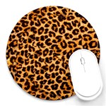 Giraffe Texture, Close-up, Giraffe Skin Texture Round Mousepad