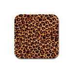 Giraffe Texture, Close-up, Giraffe Skin Texture Rubber Square Coaster (4 pack)