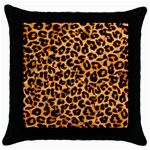 Giraffe Texture, Close-up, Giraffe Skin Texture Throw Pillow Case (Black)