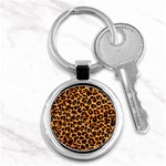 Giraffe Texture, Close-up, Giraffe Skin Texture Key Chain (Round)