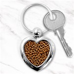 Giraffe Texture, Close-up, Giraffe Skin Texture Key Chain (Heart)