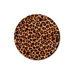 Giraffe Texture, Close-up, Giraffe Skin Texture Rubber Coaster (Round)