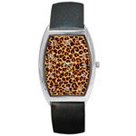 Giraffe Texture, Close-up, Giraffe Skin Texture Barrel Style Metal Watch