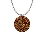 Giraffe Texture, Close-up, Giraffe Skin Texture 1  Button Necklace