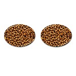 Giraffe Texture, Close-up, Giraffe Skin Texture Cufflinks (Oval)