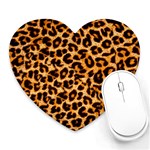 Giraffe Texture, Close-up, Giraffe Skin Texture Heart Mousepad