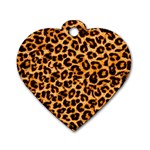 Giraffe Texture, Close-up, Giraffe Skin Texture Dog Tag Heart (One Side)